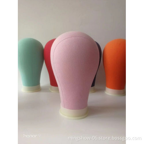 21" 22" 23" 24"  wooden canvas block cork canvas mannequin head for hair extension